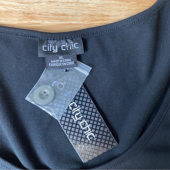 CITY CHIC 'Uptown Girl' Deep Sage Black Belted Midi Dress Plus Size XL AU 22 - Picture 5 of 13